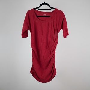 Caslon 3/4 Sleeve Red Tunic Top Size L